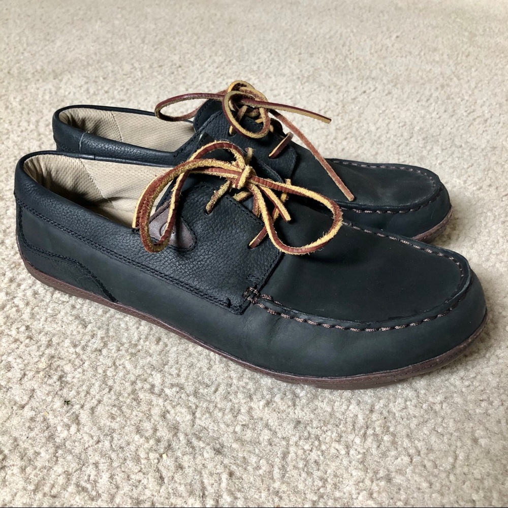 Olukai Mano Leather Boat Shoes